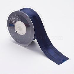 Polyester Grosgrain Ribbon, Steel Blue, 1-1/2 inches(38mm), about 100yards/roll(SRIB-F002-38mm-330)