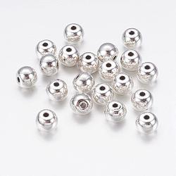 Tibetan Style Alloy Beads, Round, Antique Silver, Lead Free & Cadmium Free, 5X6X6mm, Hole:1.5mm(X-LFH10011Y)