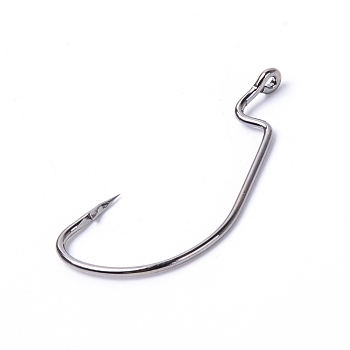 Stainless Steel Steel Hooks, Fishing Accessories, Stainless Steel Color, 33x18.5x1mm, Hole: 1mm