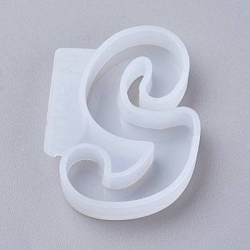 Letter DIY Silicone Molds, For UV Resin, Epoxy Resin Jewelry Making, Letter.S,  48x36x8mm, Inner Diameter: 44x25mm