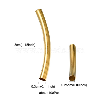 100Pcs Brass Tube Beads(KK-YW0001-61)-4
