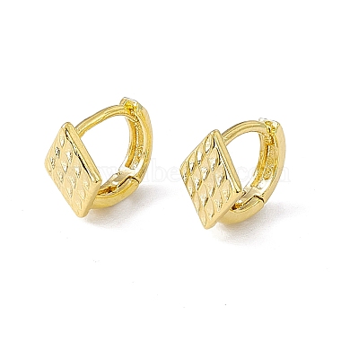 Brass Rhombus Thick Hoop Earrings for Women(KK-A172-36G)-2