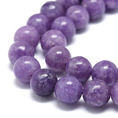 Natural Lepidolite/Purple Mica Stone Beads Strands(G-O201A-05B)-3