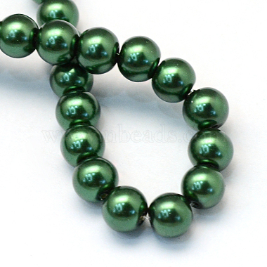Baking Painted Pearlized Glass Pearl Round Bead Strands(HY-Q003-12mm-75)-4
