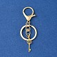 304 Stainless Steel Initial Letter Key Charm Keychains(KEYC-YW00004-15)-2