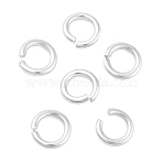 Aluminum Open Jump Rings, Saw Cut Round, Silver, 6.5~7x1mm, 18 Gauge, Inner Diameter: 4mm(FIND-G086-01G-S)