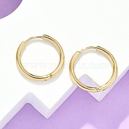 Ion Plating(IP) 304 Stainless Steel Huggie Hoop Earrings, Hypoallergenic Earrings, with 316 Surgical Stainless Steel Pin, Golden, 12 Gauge, 19x2mm, Pin: 1mm(X-EJEW-F111A-19mm-G)