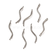 304 Stainless Steel Links Connector Charms, Twisted Bar, Stainless Steel Color, 20x2.5x3.5mm, Hole: 1.2mm(STAS-Q323-13P)