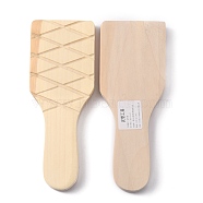 Wood Textured Clay Clapper Board, Wooden Figurine Clay Molding Tool, Navajo White, 197x70x14.5mm(TOOL-WH0051-48)