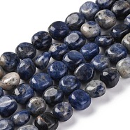 Natural Sodalite Beads Strands, Nuggets, Tumbled Stone, 9~17x8~12x6~8mm, Hole: 1mm, about 38pcs/strand, 15.55''(39.5cm)(G-G146-A03-02)