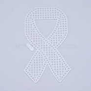 Plastic Mesh Canvas Sheets, for Embroidery, Acrylic Yarn Crafting, Knit and Crochet Projects, Knot, White, 11.6x6.7x0.15cm, Hole: 4x4mm(DIY-M007-09)