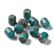 Natural Imperial Jasper Beads, Dyed, Rice, Light Sea Green, 14.5x12.5mm, Hole: 1.4mm(G-C034-15A-01)