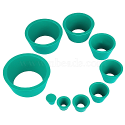 Rubber Filter Adapter Cones Set, Buchner Funnel Flask Adapter Set, Tapered Collar, Light Sea Green, 17~82x14~33mm, 9pcs/set(FIND-WH0063-85)