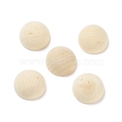 (Defective Closeout Sale: Wood Texture and Crack) Unfinished Natural Wood Cabochons, Undyed, Half Round/Dome, Old Lace, 24~24.5x12.5mm(WOOD-XCP0001-68)