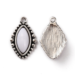 Zinc Alloy Pendants, with Resin, Horse Eye, Lavender, 23.5x14.5x5.5mm, Hole: 1.8mm(FIND-WH0108-40AS-01)