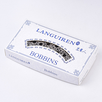 Iron Thread Bobbins, for Embroidery and Sewing Machines, Platinum, 20.5x11.5mm, groove: 8mm in diameter, about 100pcs/box