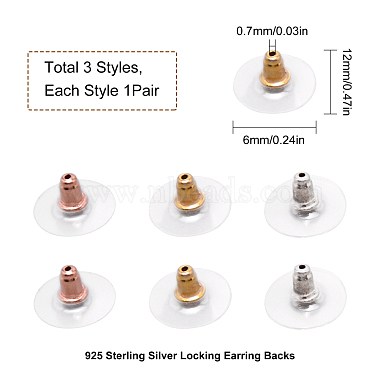 Sunnyclue 3 paire 925 boucles d'oreilles en argent sterling(STER-SC0001-10)-2