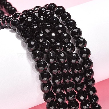 Black Stone Beads Strands(X-G-I087-6mm)-4