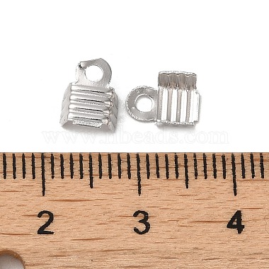 Rhodium Plated 925 Sterling Silver Folding Crimp Ends(STER-D006-25P)-3