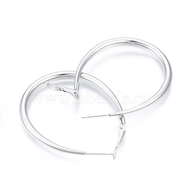 201 Stainless Steel Teardrop Hoop Earrings for Women(EJEW-N052-03B-01)-2