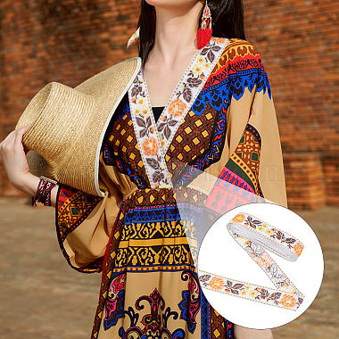 Ethnic Style Embroidery Polyester Ribbons(OCOR-WH0077-34D)-6