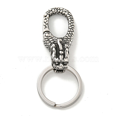 Antique Silver Lion 316 Surgical Stainless Steel Keychain Clasps