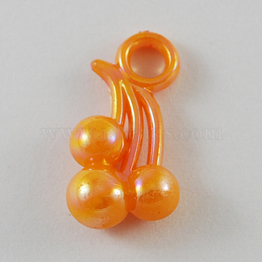 Opaque AB Color Acrylic Cherry Pendants(SACR-R697-M35)-2