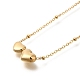 Ion Plating(IP) 304 Stainless Steel Double Hearts Pendant Satellite Chain Necklaces for Women(NJEW-F328-18G)-1