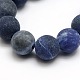 Frosted Natural Sodalite Round Bead Strands(G-M064-10mm-01)-2
