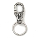 Tibetan Style 316 Surgical Stainless Steel Fittings with 304 Stainless Steel Key Ring(FIND-Q101-09AS-04)-1