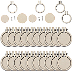 20 Boxs Wood Embroidery Hoops, Circle Cross Stitch Hoop Ring, for Embroidery and Cross Stitch, Cornsilk, 35x27.5x5.5mm(EMBR-SC0001-04B)