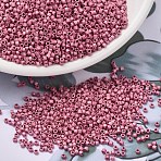MIYUKI Delica Beads, Cylinder, Japanese Seed Beads, 11/0, (DB1840F) Duracoat Galvanized Matte Hot Pink, 1.3x1.6mm, Hole: 0.8mm, about 10000pcs/bag, 50g/bag(SEED-X0054-DB1840F)
