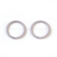 Iron Open Jump Rings, Light Grey, 18 Gauge, 10x1mm, Inner Diameter: 8mm(X-IFIN-F149-B09)