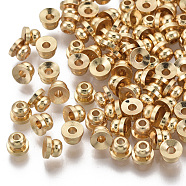Brass Spacer Beads, Nickel Free, Real 18K Gold Plated, 4x3mm, Hole: 1.2mm(KK-T063-002-NF)