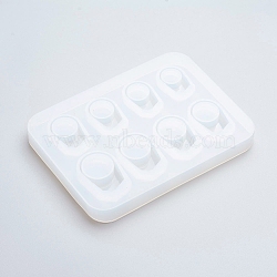 DIY Finger Ring Silicone Molds, Resin Casting Molds, For UV Resin, Epoxy Resin Jewelry Making, Mixed Size, White, 142x105x13mm, Inner Size: 28~38x18~26mm(X-DIY-G012-01)