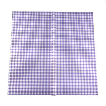 Waterproof Gift & Flower Wrapping Paper, Square with Tartan Pattern, Plum, 580x580mm, 20sheets/bag