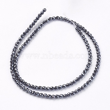 Non-magnetic Synthetic Hematite Beads Strands(G-S086-3mm)-2
