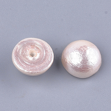 10mm MistyRose Half Round Cotton Beads