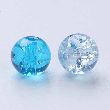 Perles de verre craquelé peintes(DGLA-X0006-8mm-11)-3