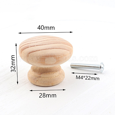 4 Sets Wood Cabinet Door Knobs(CABI-LP0001-01)-1