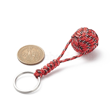 Braided Ball Rope Polyester Keychains(KEYC-JKC00421)-4