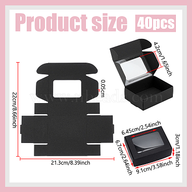 Foldable Creative Kraft Paper Mailer Boxes with Visible Window(CON-WH0113-08A-01)-2