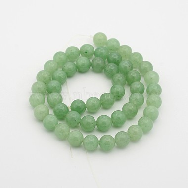 Естественный зеленый авантюрин круглый шарик нити(G-P070-37-4mm)-2