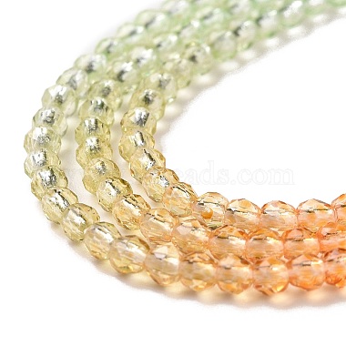 brins de perles de verre de couleur dégradé transparent(GLAA-G101-2mm-05)-5