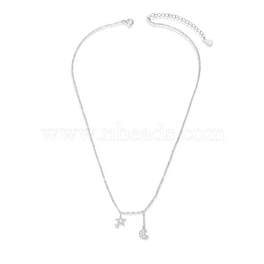 Collier pendentif en argent sterling plaqué rhodium Shegrace Fashion 925(JN81A)-3