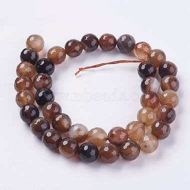 Natural Striped Agate/Banded Agate Beads Strands(G-G581-10mm-11)-2
