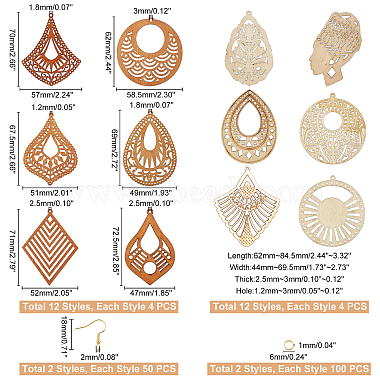 Kits de fabrication de boucles d'oreilles exagérées diy(DIY-PH0001-01)-2