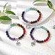 3Pcs 3 Styles Chakra Gemstone Beaded Stretch Bracelets(BJEW-JB10204)-1