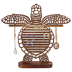 Wood Earring Display Organizers, Jewelry Display Stands, Tortoise, Saddle Brown, Finished Product: 5x30.5x28.5cm(ODIS-WH0043-148)
