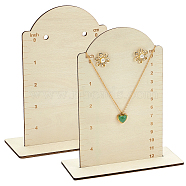 Wooden Earring Display Stands, Floral White, 13x6x16cm(EDIS-WH0016-064C)